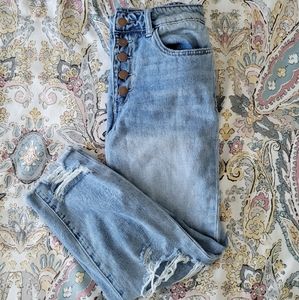 Pink Lily Lucy Distressed Jean